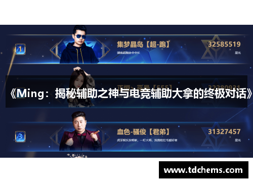 《Ming：揭秘辅助之神与电竞辅助大拿的终极对话》